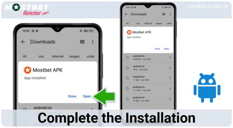 Complete the Installation of Mostbet Aviator PK App on Android