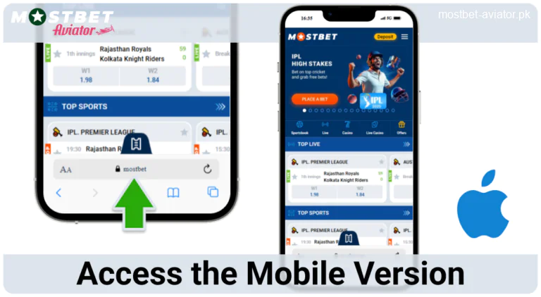 Go to the Mobile Site of Mostbet Aviator Pakistan