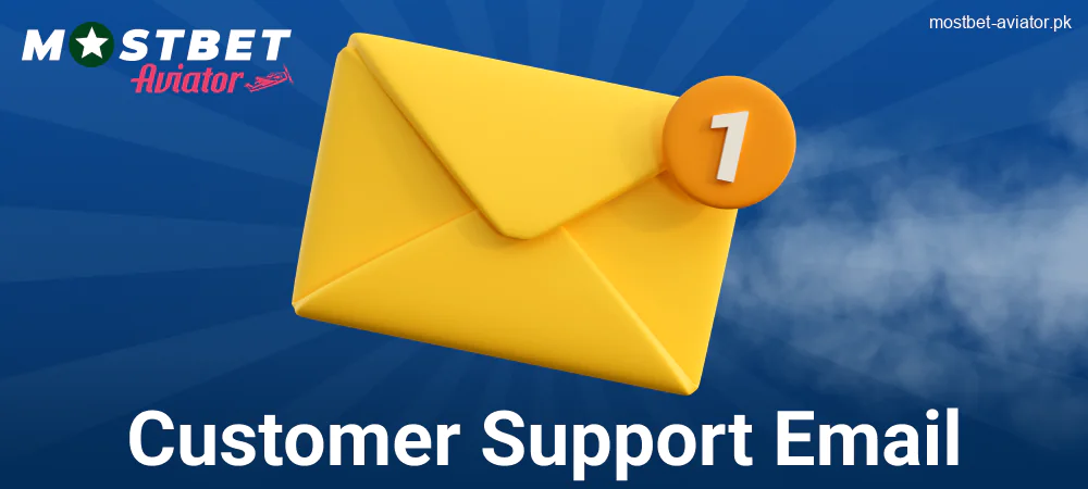 Contact via Email in Mostbet Aviator PK